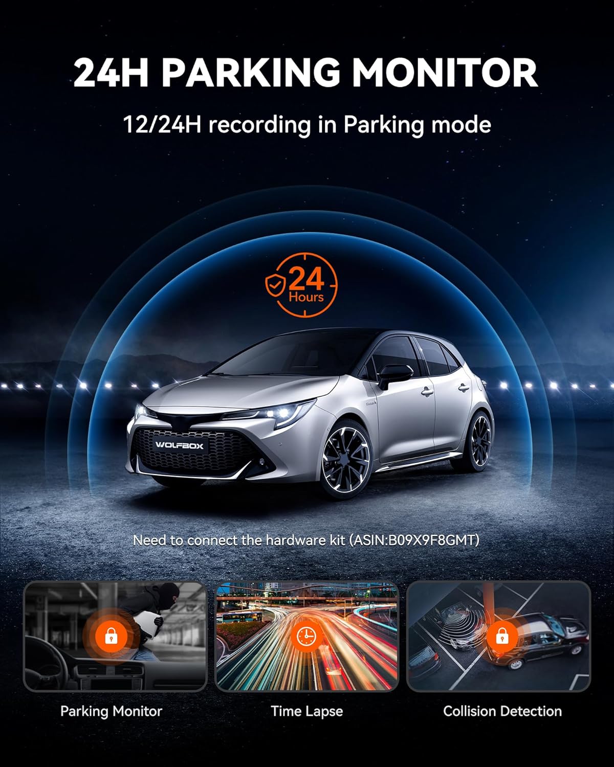 Achteruitkijkspiegelcamera – Dashcam Auto – Spiegelcamera – Achteruitrijcamera – 4K Voor- en Achtercamera – 10 Inch Touchscreen – Parkeerbewaking & GPS Tracking - QUORE