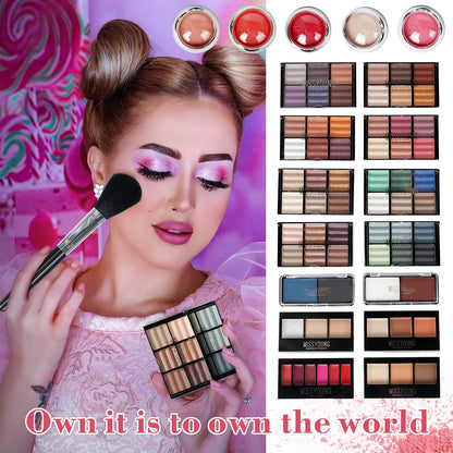 All-in-One Make-up Box Set Multifunctionele Cosmetica Opbergdoos Beauty Case Professionele Inhoud Oogschaduw Concealer Lipgloss Blusher Compact Poeder Wenkbrauw en Make-up Potlood Kwast #3