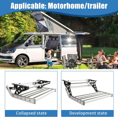 Aluminium uittrekbare inklapbare ladder trede voor camper