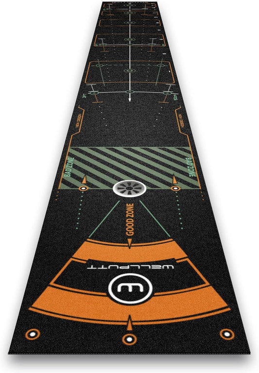 WELLPUTT - Golf Puttingmat - 4m Zwarte