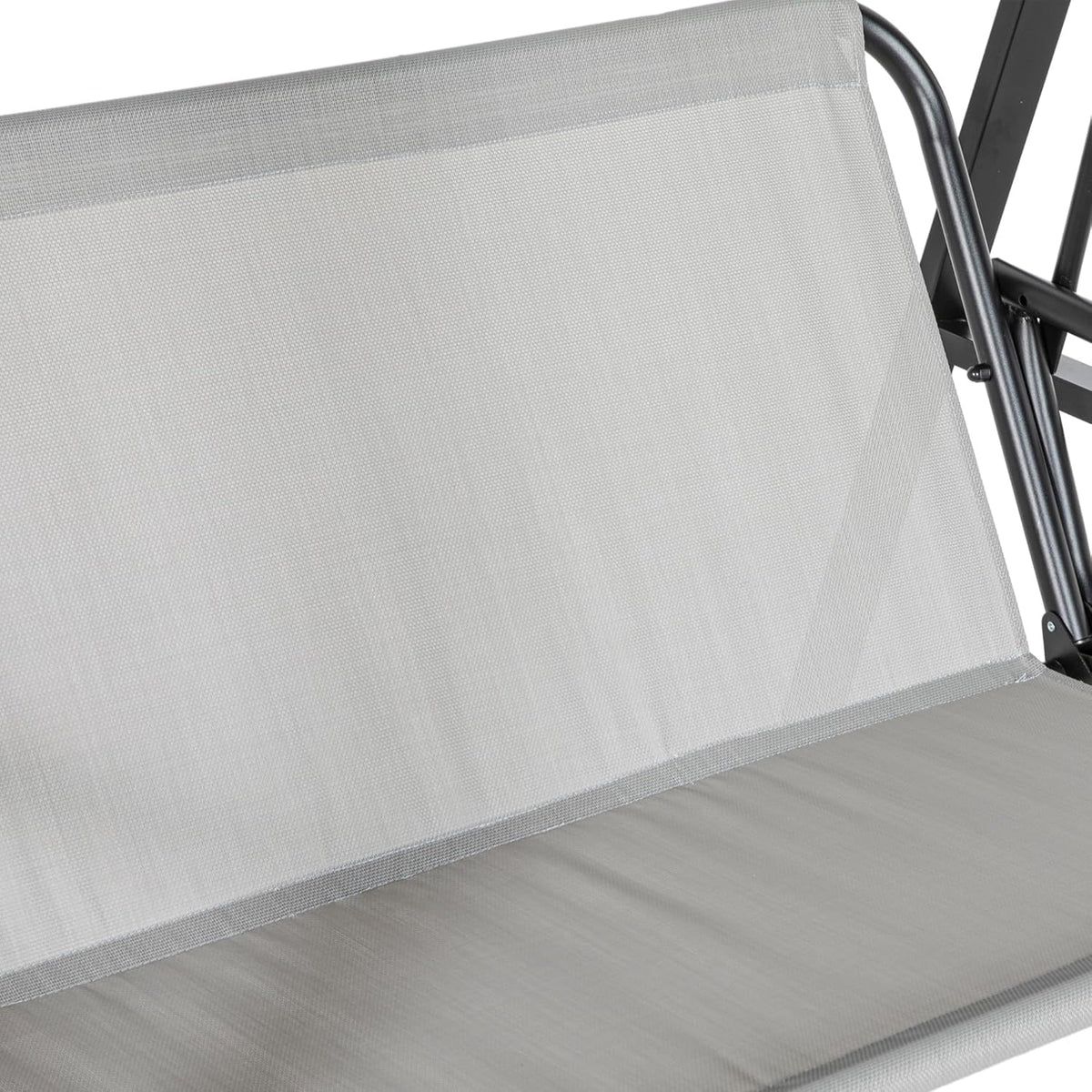 Outsunny Hollywoodschaukel 2-Sitzer Gartenschaukel mit Verstellbarem Dach, Kissen, Schaukelbank bis 220 kg Load Bar, für Garten, Balcony, Grau, 145 x 116 x 172 cm - QUORE