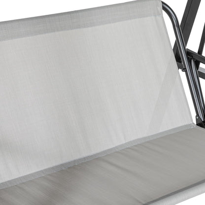 Outsunny Hollywoodschaukel 2-Sitzer Gartenschaukel mit Verstellbarem Dach, Kissen, Schaukelbank bis 220 kg Load Bar, für Garten, Balcony, Grau, 145 x 116 x 172 cm - QUORE