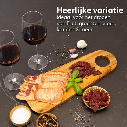 Voedseldroger roestvrij staal VITA5 Nobel S Droogoven • 6 Laags • 24-uurs timer • Temperatuur 30-90°C • 400 Watt • LED-bedieningspaneel • Dehydrator