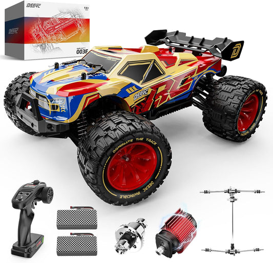 <font dir="auto" style="vertical-align: inherit;"><font dir="auto" style="vertical-align: inherit;">        DEERC 1/14 Remote Control Car, Brushless Speed Monster Truck, 4x4 RC Car for All Terrain, Waterproof Offroad Hobby Vehicle, Up to 50km/h, Perfect