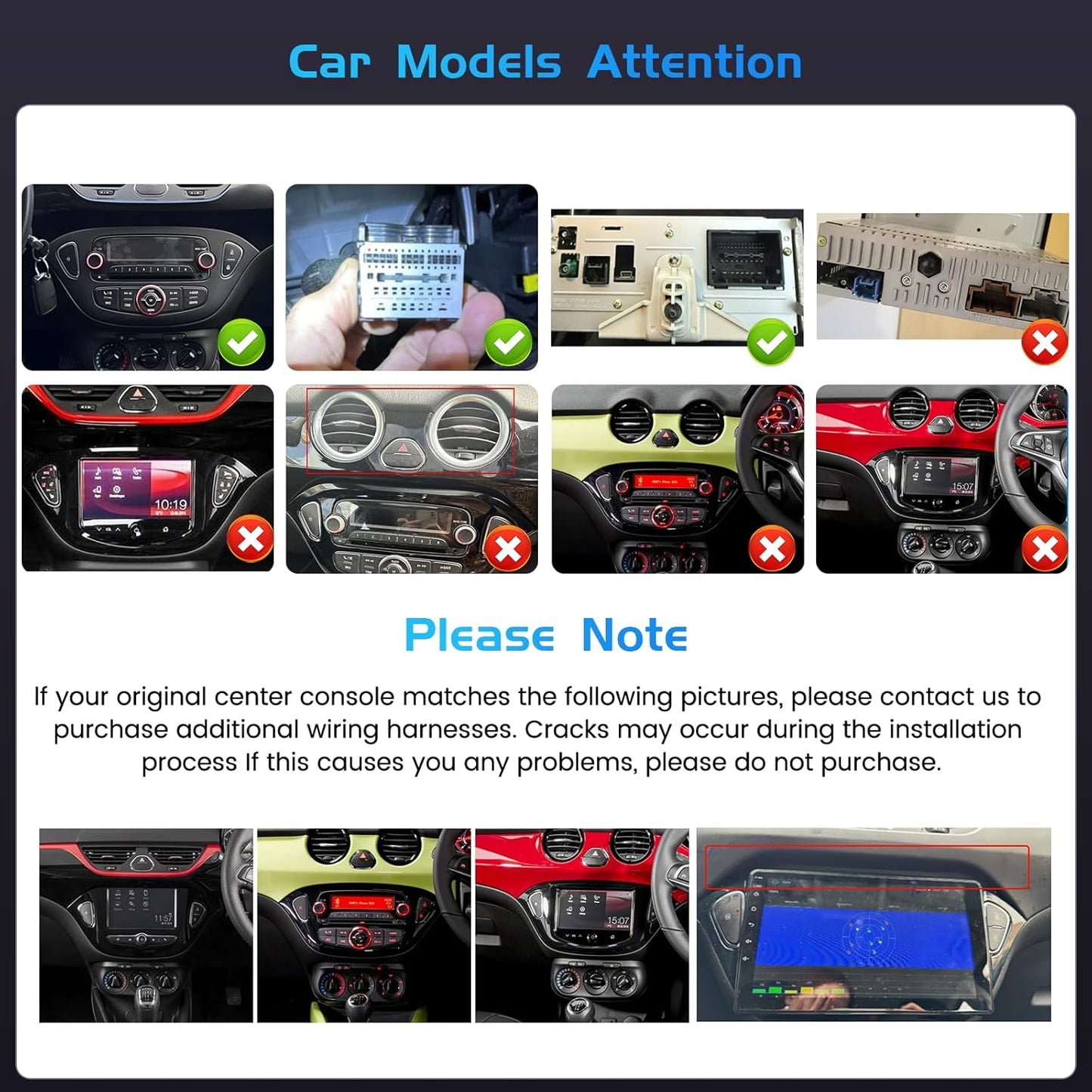 Inefala 4+128G Android 15 Autoradio voor Opel Corsa 2015-2019/Opel Adam 2013-2016, 9 inch In-Cell Bildschirm met Draadloze Carplay en Android Auto Link Spiegel Radio FM/RDS GPS WIFI BT SWC