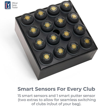 Arccos Slimme sensoren: automatisch golfspelvolgsysteem, AI-aangedreven GPS-afstandsmeter en slimme clubafstanden (Gen 4, rook)