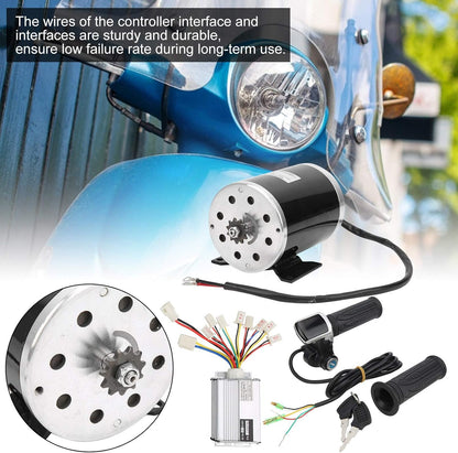 Elektrische Fiets Motor Conversie Kit, DIY 48V 1000W Motor Met Gashendel Toetsen Controller Voor Elektrische Scooter