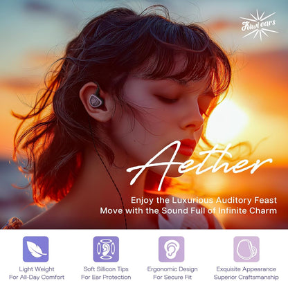 In-Ear Monitor – IEM Hoofdtelefoon – Bedrade In-Ear Hoofdtelefoon – HiFi Bedrade Oordopjes – Gaming Oordopjes – Grote 15,3 Mm Planaire Driver – Afneembare 2-Pins Kabel