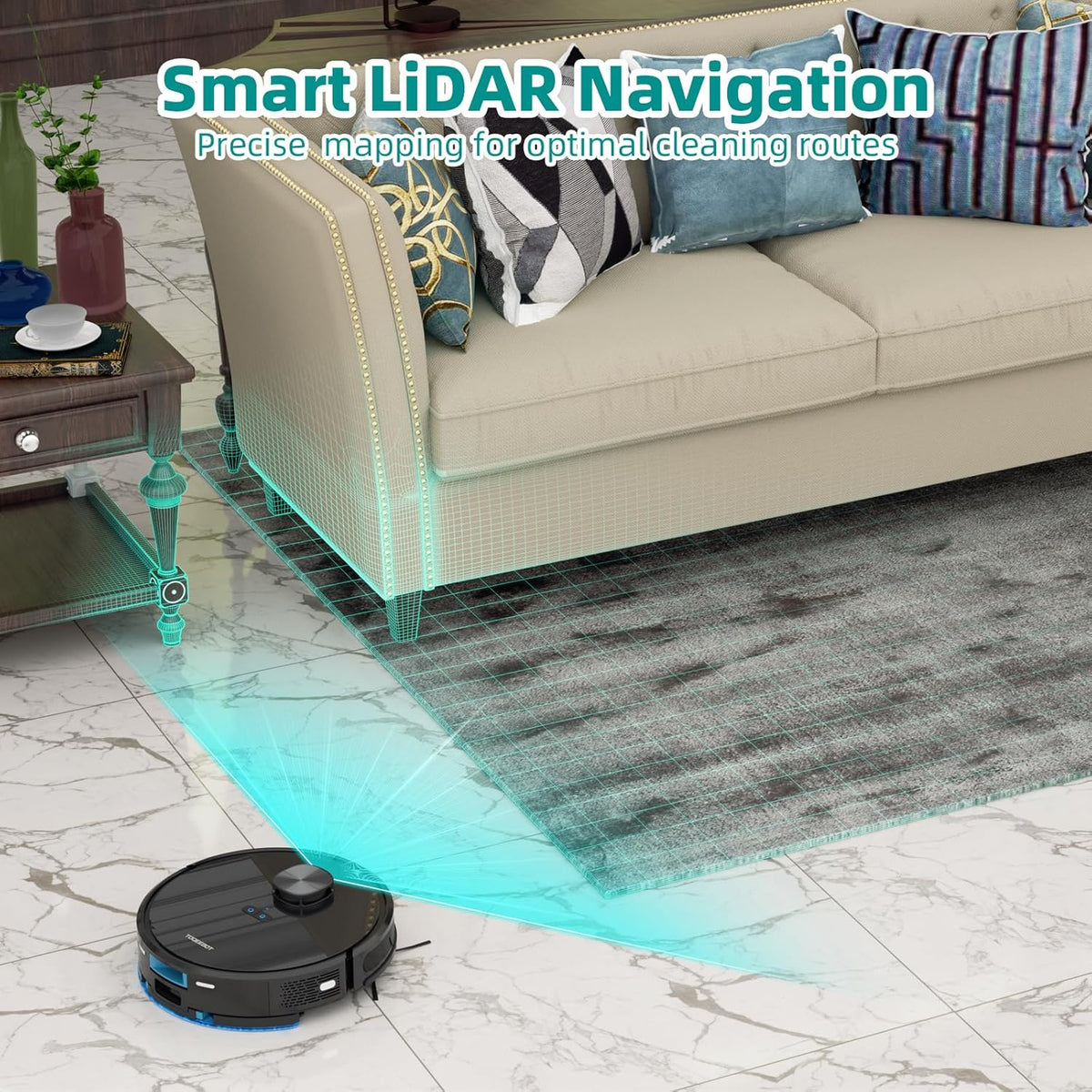 Robot Stofzuiger met Mop Zelfledigende