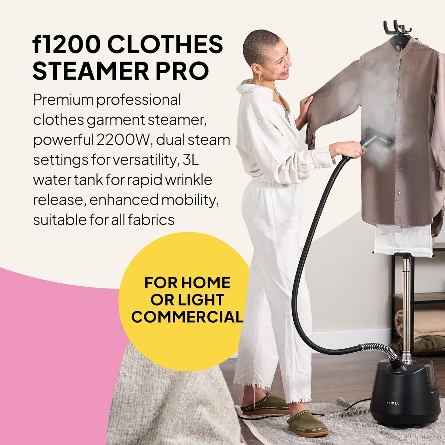 Kledingstomer – Stoomstrijkijzer – Verticale Stomer – Textielstomer – Stoomapparaat – 2200 W – 3 L Watertank