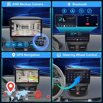 [2+64G]Android 13 Car Stereo for Peugeot 207 2006-2015 with Wireless Carplay & Android Car, 9 Inch Touch Screen Car Radio with WiFi GPS Mirror Link DSP FM/RDS Radio SWC+ AHD Rear View Camera