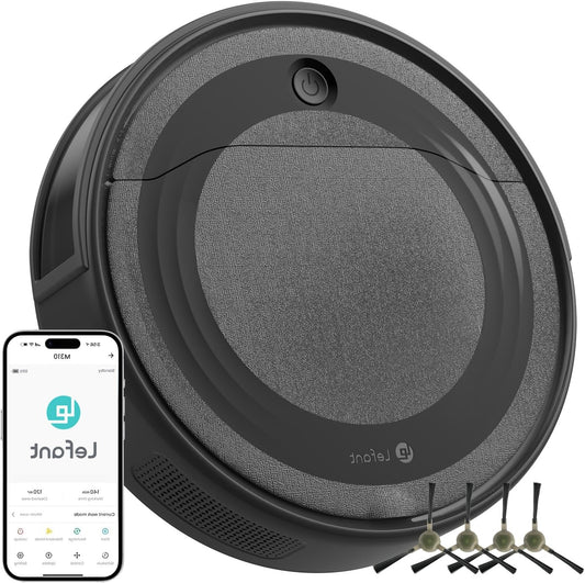 Robotstofzuiger – Robotvacuüm – Automatische Stofzuiger – Dweilrobot – Zwart – 4500 Pa Zuigkracht – Hygiënisch HEPA-Filter - QUORE