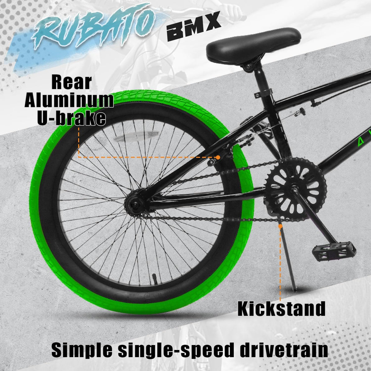 AVASTA 20 Inch Freestyle Jeugd BMX Fiets Kinderfiets voor 6 7 8 9 10 11 12 13 14 Jaar Jongens Meisjes Jong Volwassenen en Beginners Niveau Rijders met 4 Pegs,Verschillende Kleuren