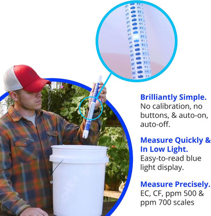 Bluelab TRUNV2 Truncheon Nutrient Meter, Conductivity Measure in Solution