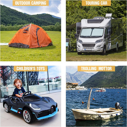 LiFePO4 Batterij – Lithium Accu – Camper Accu – Boot Accu – Zonnepaneel Accu – Lichtgewicht 5,75 kg – 3000 Laadcycli met BMS Bescherming