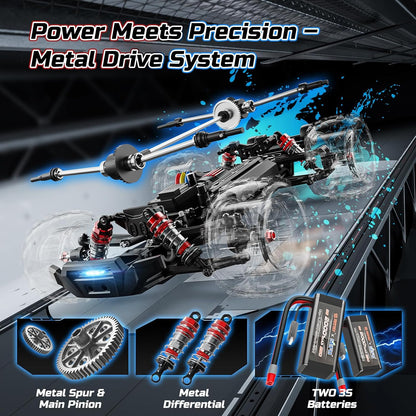 RC Auto 1:14 – Afstandsbestuurbare Auto – Radiografische Auto – Off-Road Auto – Truggy – Borstelloze Motor 75+ Km/U – 4WD Waterdicht
