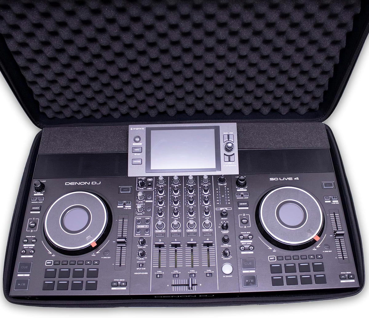 Flightcase Workstation Voor DJ-Controller – DJ-Flightcase – DJ-Case – DJ-Koffer – Beschermkoffer – Uitschuifbaar Laptopplateau Tot 19 Inch – Bevestigingsriemen En Stapelbare Hoekstukken