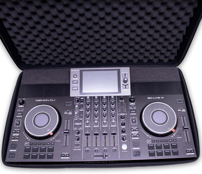 Flightcase Workstation Voor DJ-Controller – DJ-Flightcase – DJ-Case – DJ-Koffer – Beschermkoffer – Uitschuifbaar Laptopplateau Tot 19 Inch – Bevestigingsriemen En Stapelbare Hoekstukken