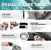 Fietsreparatieset - 41-delige Fietsgereedschappen - Multifunctioneel Fietsaccessoires - met Koffer - Geschikt voor Fietsreparatie - Routinereparatie - Thuis - DIY-reparatie - Blauw