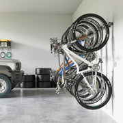 Fietsenrek - Fietsstandaard - Fietshouder - Fietshaak - voor 6 Fietsen  - Verstelbare Haken - Organisatieoplossing - voor Thuis - Garage - 160 x 18 x 10.5 cm -  Zwart