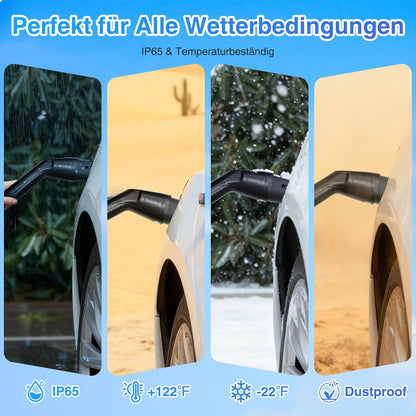 Type 2 EV-lader – Elektrische Autolader – EV Oplader – Type 2 Laadkabel – Draagbare EV Charger – Instelbare Stroom 6-16A – 3,68 kW Vermogen – 6 Meter Kabellengte