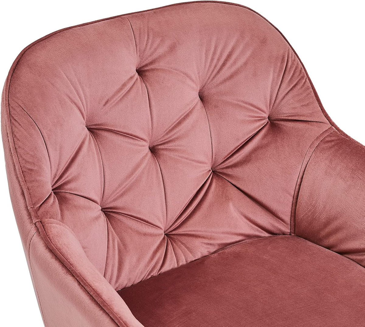 CLIPOP Dining Chair 2/4pcs Set Velvet Chair with Armrests and Metal Legs Upholstered Chair Kitchen Chair Lounge Chair Leisure Chair (2, Rose)