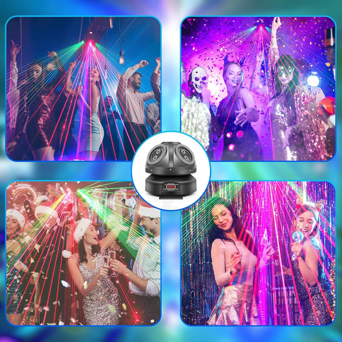 Disco Light Party Light, T100 Moving Head, LED RGB Licht DJ Projector Muziek Gecontroleerde DJ Disco Lichten, DMX Effect Spotlight, Voor KTV Familie Reünie Bruiloft Verjaardag Halloween
