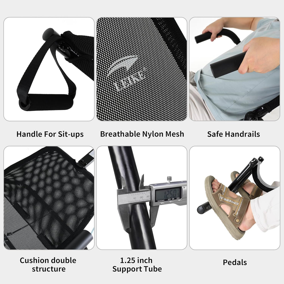 leikefitness Ab Oefening Stoel Core Versterking Lichtgewicht Opvouwbare Sport Buiktrainer Krachttraining Inversie Apparatuur (zwart)