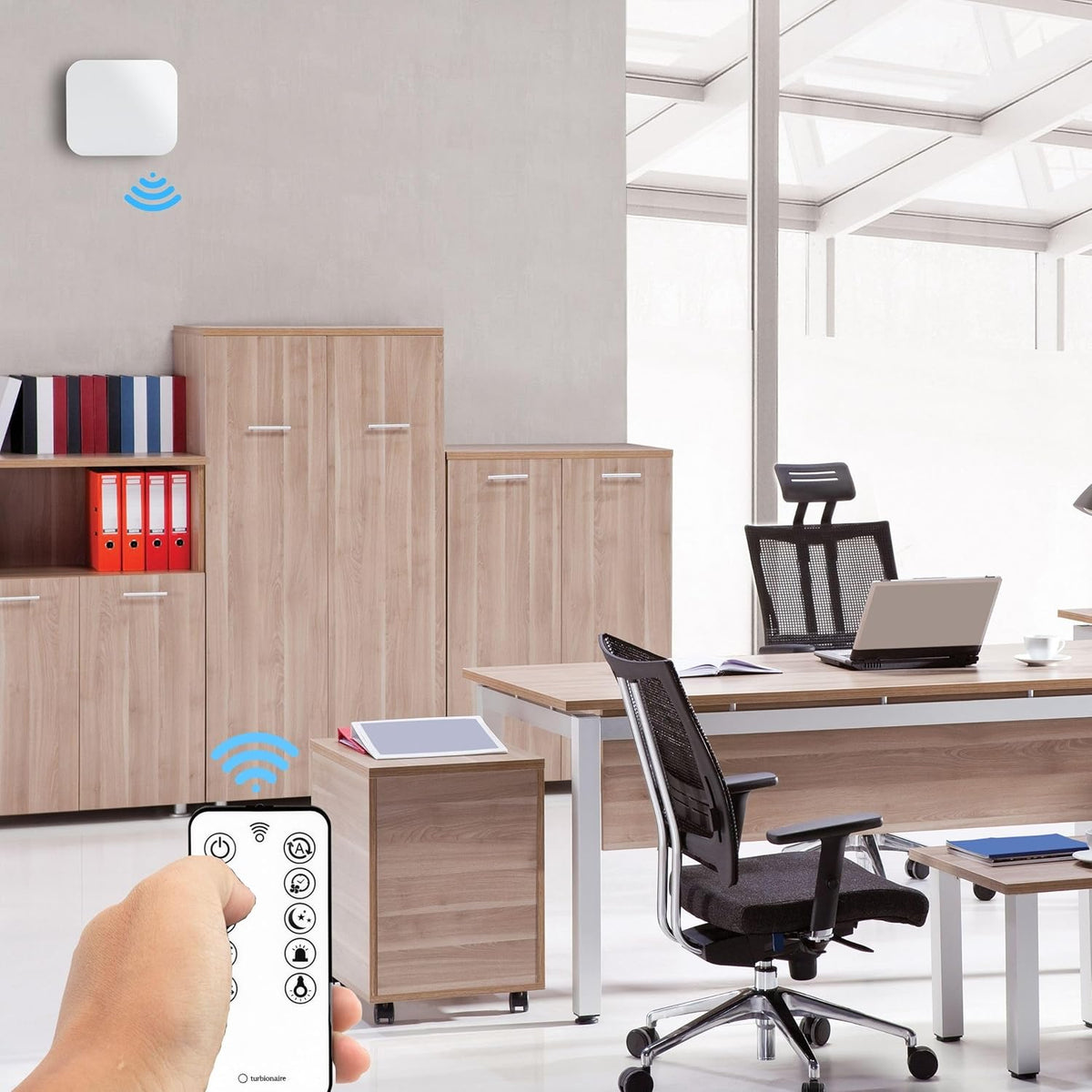 Turbionaire Trend HRV 150 WMW – Decentrale VMC Met Warmteterugwinning, Wifi, Vochtsensor, Afstandsbediening, 8 Snelheden, DC-Motor, Omkeerbare Luchtstroom, 150 Mm, 3 Jaar Garantie