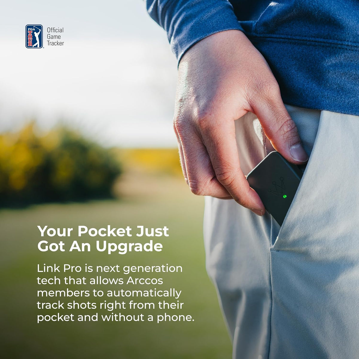 Arccos Link Pro Wearable: volg automatisch je golfspel zonder je telefoon, compatibel met Arccos Smart Sensors & Arccos Smart Grips