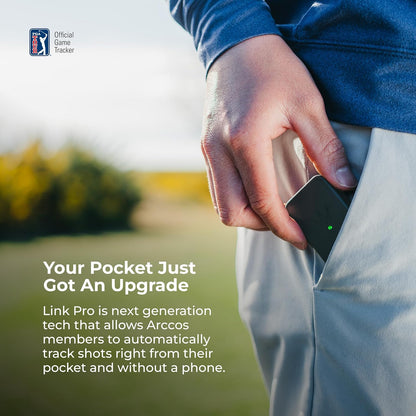 Arccos Link Pro Wearable: volg automatisch je golfspel zonder je telefoon, compatibel met Arccos Smart Sensors & Arccos Smart Grips