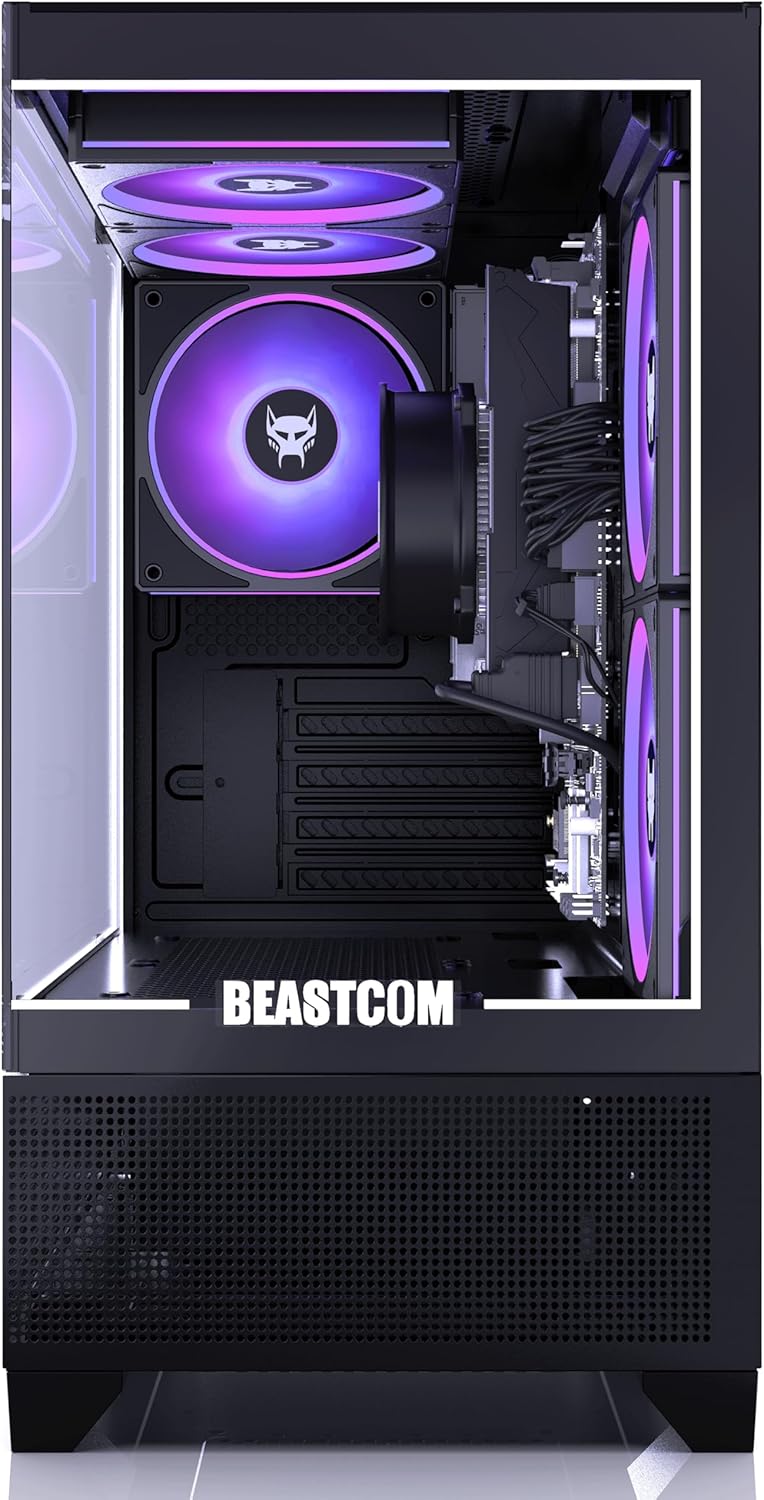 BEASTCOM Q3 Gaming PC AMD Ryzen 5 3400G, 4K Vega Grafisch, 16GB RAM, 1TB M.2 NVMe, 500 W 80PLUS PSU, WLAN, Gaming PC