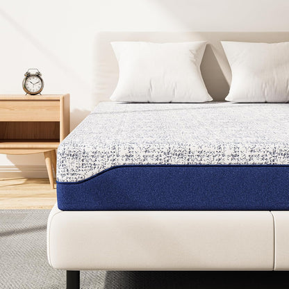 BedStory Matras 140 x 200 cm, 2 lighardheden, middel/vaste gel, traagschuim, 7-zone koudschuimmatras 20 cm, Öko-Tex 100 gecertificeerd