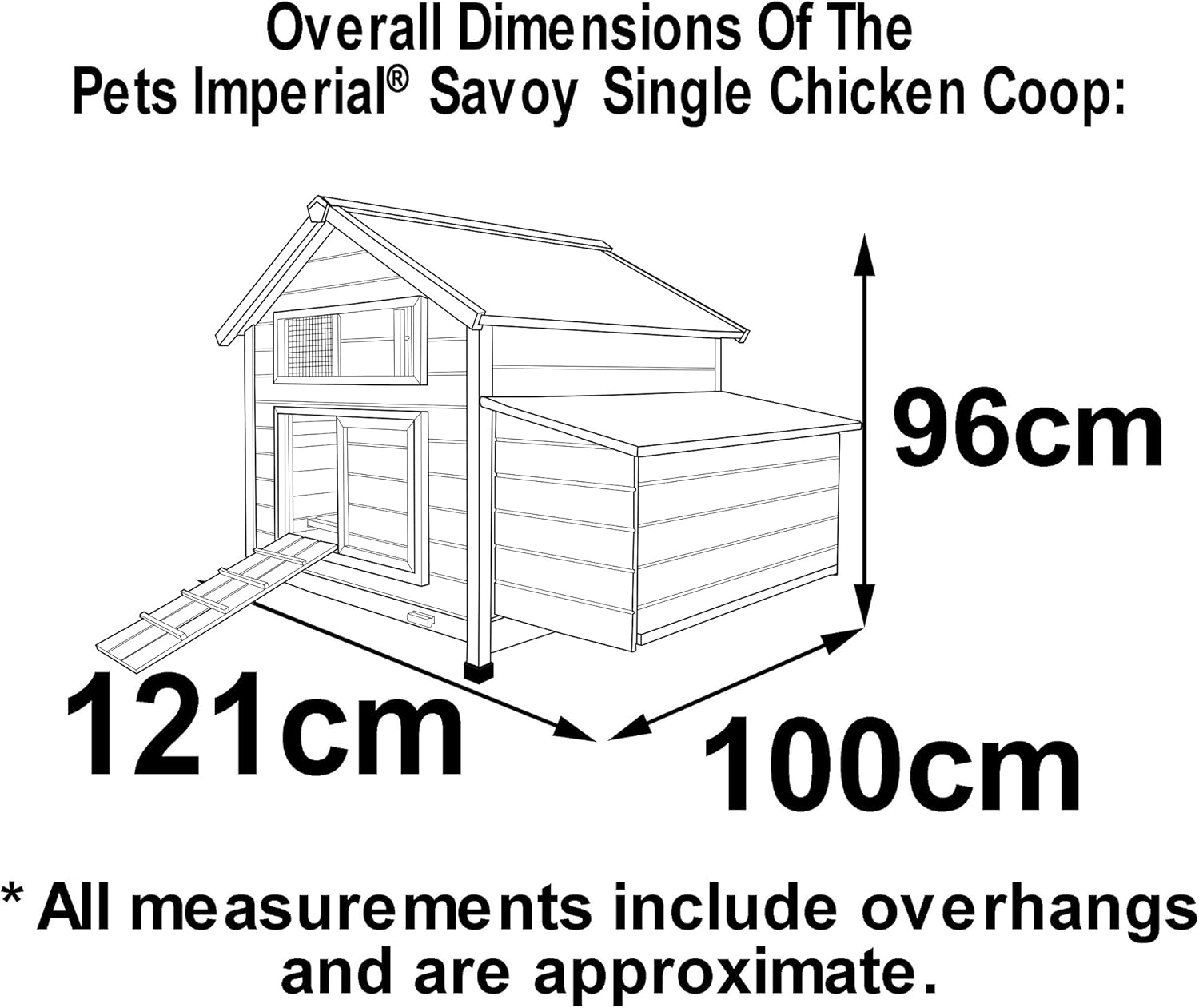Pets Imperial Savoy Large Chicken Coop Single Nest Box Holds Up to 4 to 6 Birds Depending on Size - QUORE