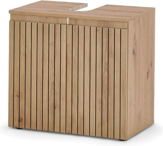 Badmeubel – Wastafelmeubel – Badkamerkast – Opbergkast – FSC Gecertificeerd – Ruime Opbergruimte – Compact 60x57x36 cm