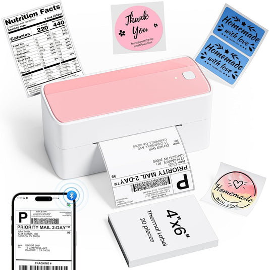 Phomemo Bluetooth thermische labelprinter voor verzendlabel, draadloze verzendlabelprinter, compatibel met iOS, Android, PAD en pc, veel gebruikt voor Amazon, Ebay, Shopify, TikTok, Etsy, USPS, FedEx,
