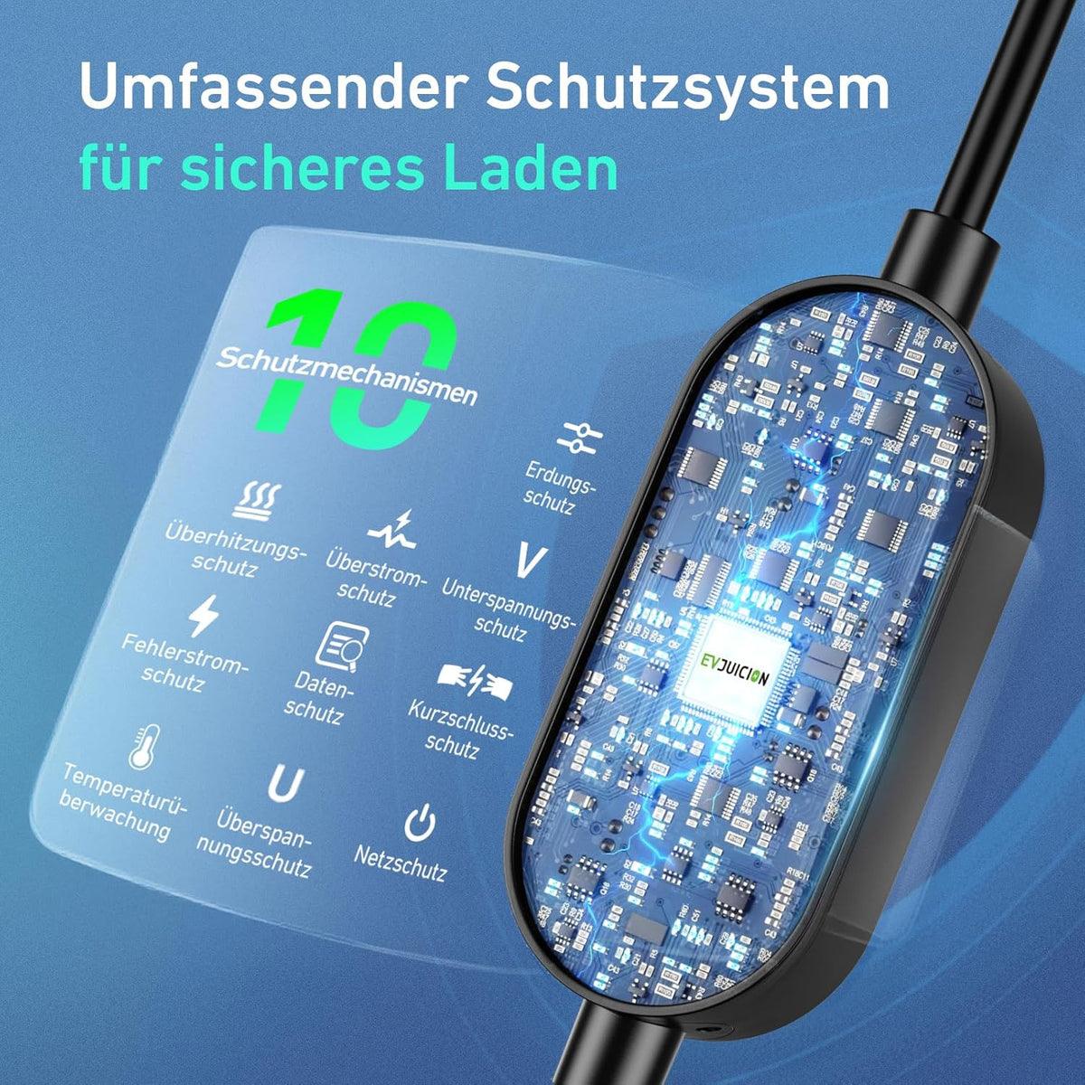 Type 2 Laadkabel – Oplaadkabel Elektrische Auto – EV Laadsnoer – EV Charger Kabel – Schuko Laadkabel – Instelbaar Laadvermogen 3,68 kW – Digitaal Display Met Timer