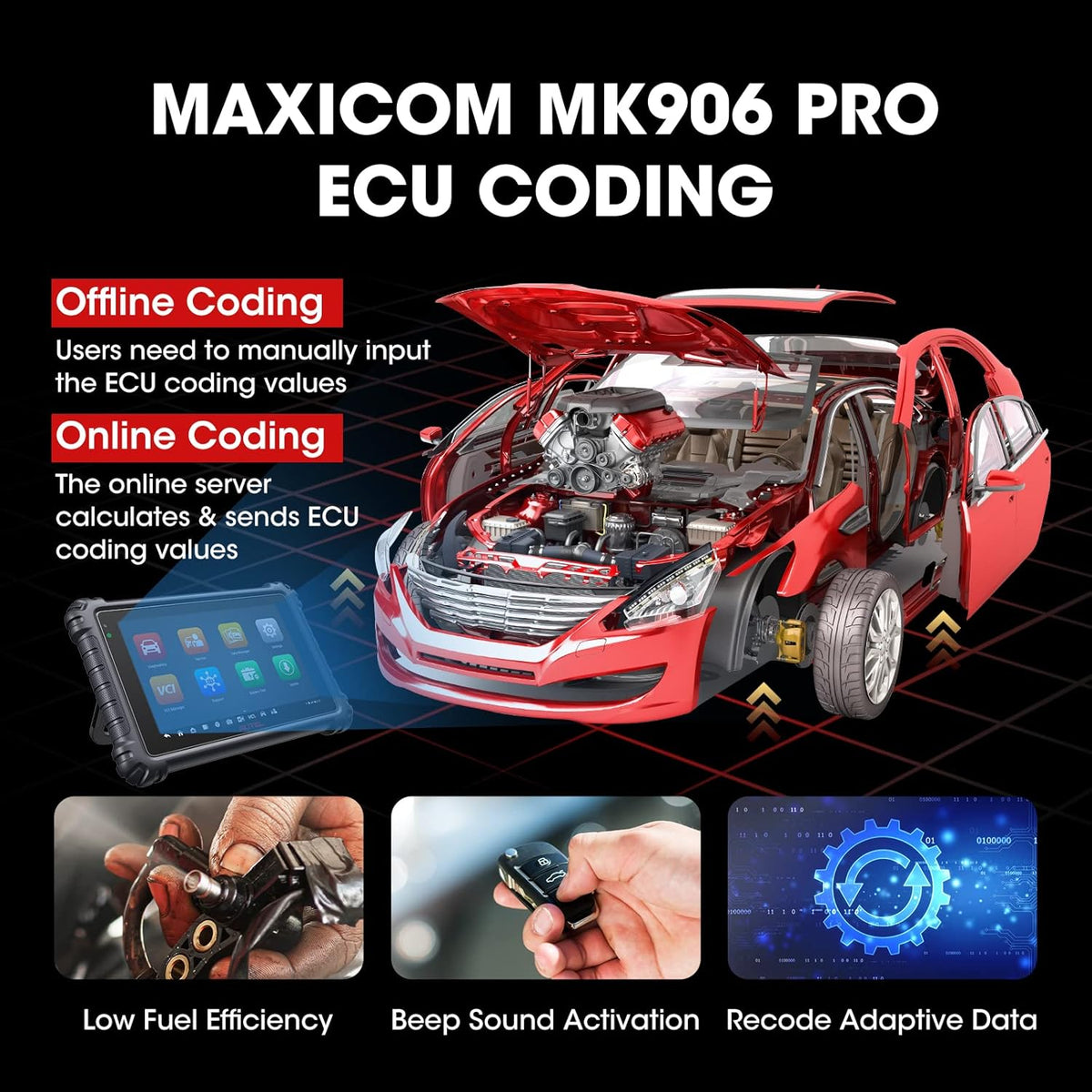 OBD2 Diagnoseapparaat – Auto Scanner – Diagnose Tool – ECU Tester – Foutcode Scanner – Bidirectionele Controle – 33 Servicefuncties