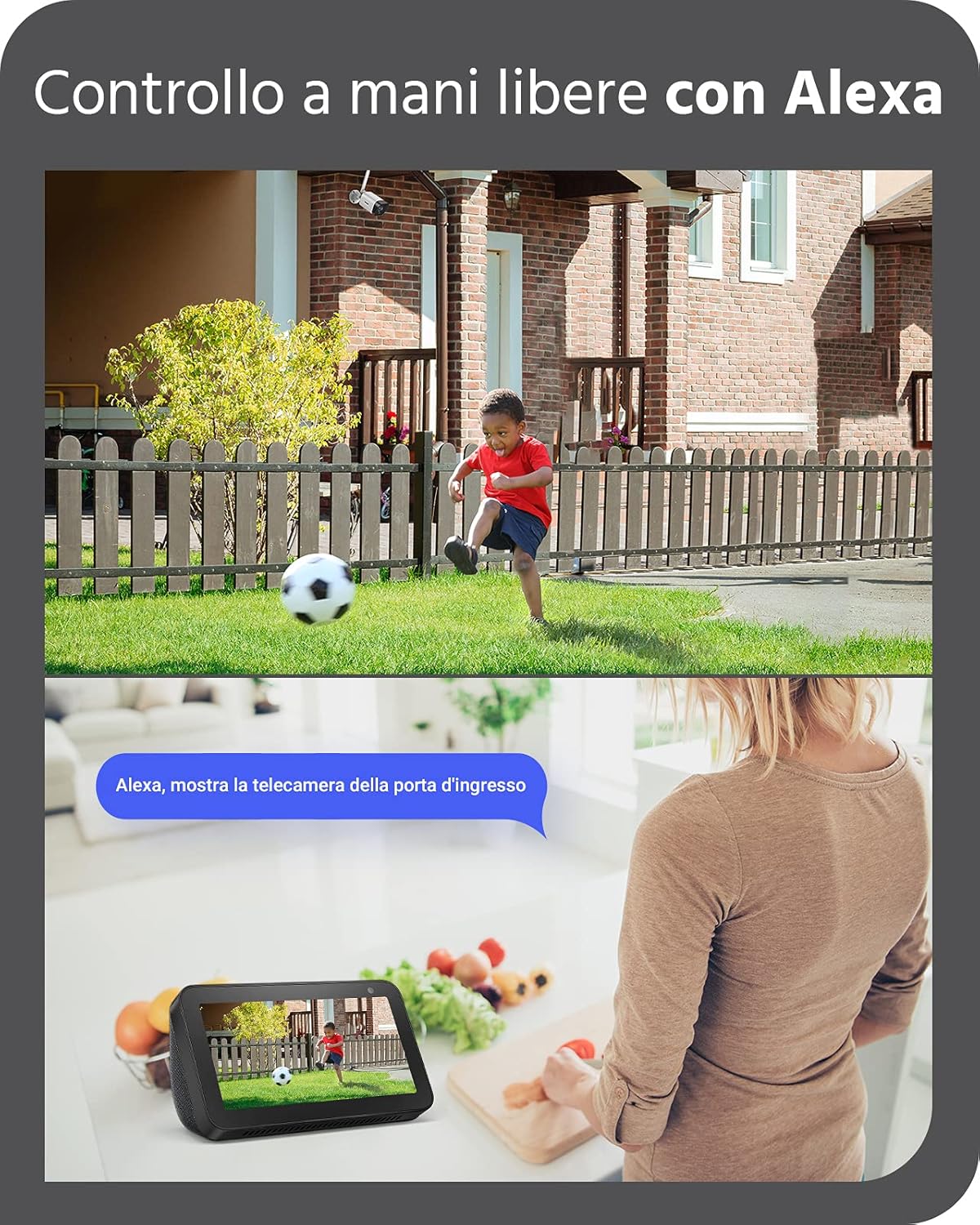 ANNKE 3MP WiFi-beveiligingscamerasysteem, 10 kanalen 5MP NVR en 4 draadloze camera's met 1TB harde schijf, ondersteuning voor IR-nachtzicht, 2-weg audio, detectie van mens, compatibel met Alexa