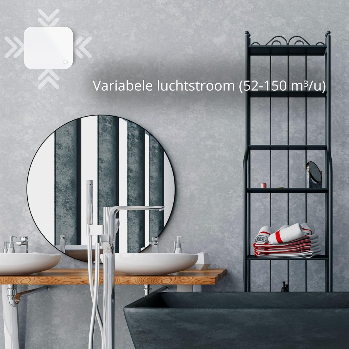 Turbionaire Trend Plus 120 mm Ventilator/Badkamerafzuiger – Afstandsbediening, 7 Snelheden + Boost, Timer, 25 dB, 5,5 W, Multifunctioneel, Anti-Vocht & Schimmel, 3 Jaar Garantie