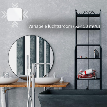 Turbionaire Trend Plus 120 mm Ventilator/Badkamerafzuiger – Afstandsbediening, 7 Snelheden + Boost, Timer, 25 dB, 5,5 W, Multifunctioneel, Anti-Vocht & Schimmel, 3 Jaar Garantie