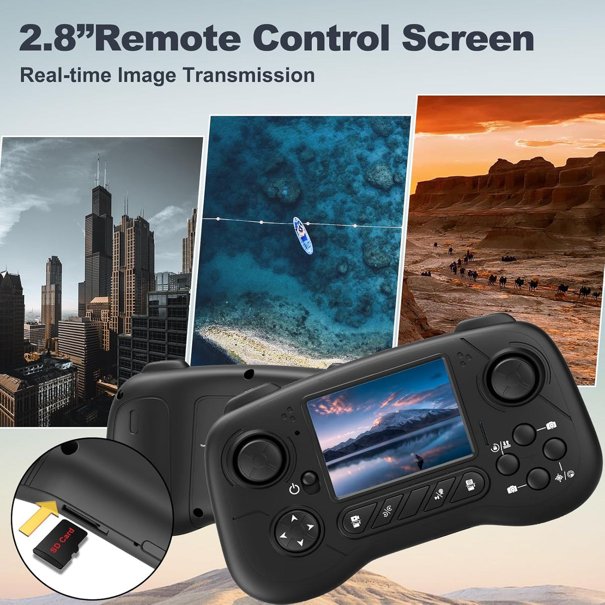 Drone met 1080P-camera, borstelloze motoren, obstakelvermijding en wifi-besturing, trajectvlucht, 3D-flip, optische stromingspositionering, elektrische 90°-lens, quadcopter voor volwassenen/kinderen