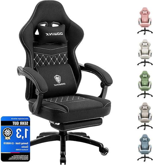 Gamingstoel – Bureaustoel – Office Chair – Gamestoel – Ergonomische Stoel – Ademend Schuim Met Pocketveren – Verstelbare Rugleuning Met Massagefunctie – Zwart