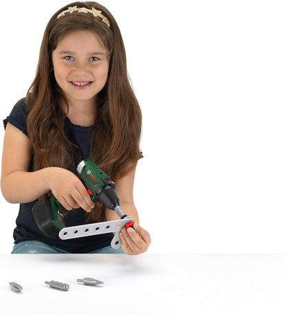 Theo Klein 8485 Bosch werkbank nr. 1 I 150 onderdelen I Inclusief accessoires | Accuschroevendraaier op batterijen met licht en geluid I Voor kinderen vanaf 3 jaar