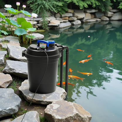 SunSun filterset voor 10.000 l met UVC 11 W, ECO-pomp 20 W en slang 25 m vijver filter