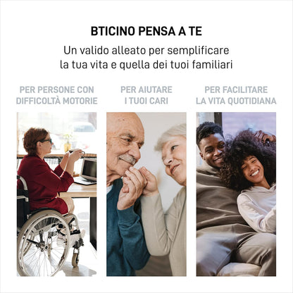 BTicino Livinglight SN3601KIT Smart lichtset, voor in- en uitschakelen van de lichten via app of met Alexa, Google en Siri, met 1 gateway plug-in wit S36GWDC en 3 aangesloten witte schakelaars N4003C