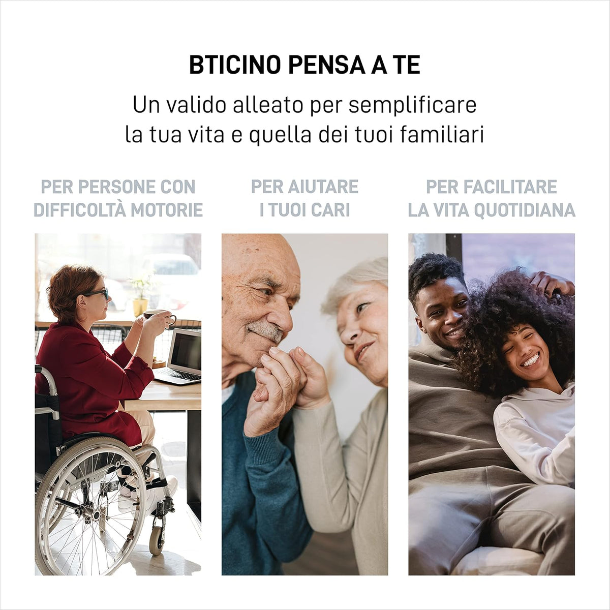 BTicino Living Now Smart SKW3601KIT, voor het in- en uitschakelen van lichten met smartphone of met spraakassistent, bestaande uit 1 gateway plug-in wit S36GWDC en 3 aansluitingen K4003C