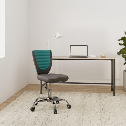 hjh OFFICE 670630 kinderbureaustoel KIDDY COMFORT stof grijs/turquoise draaistoel jeugdstoel bureaustoel, in hoogte verstelbaar