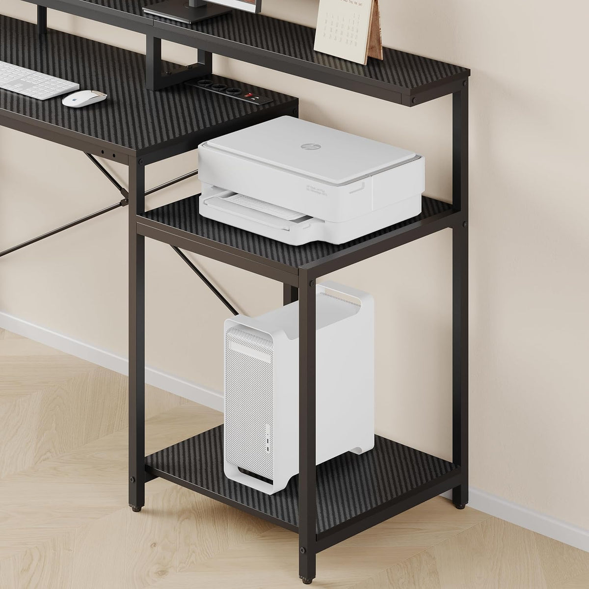 Bestier Gamingtafel, 181 cm, gamingbureau met ledverlichting, pc-tafel, gaming met 3 AC-stopcontacten en 2 USB-oplaadaansluitingen, computertafel met royale monitorplank