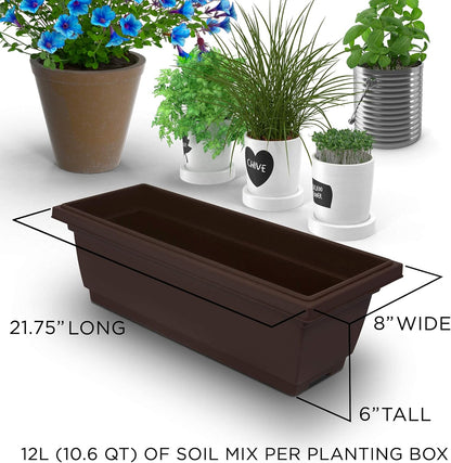 4 meter verhoogd tuinbed - verticale tuin vrijstaande verhoogde plantenbakken 4 containerdozen - goed voor terras, balkon, binnen en buiten - waterafvoer (1-pack/Fernie)